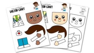 Free printable doctor community helper for kids, preschoolers, toddlers and kindergartners