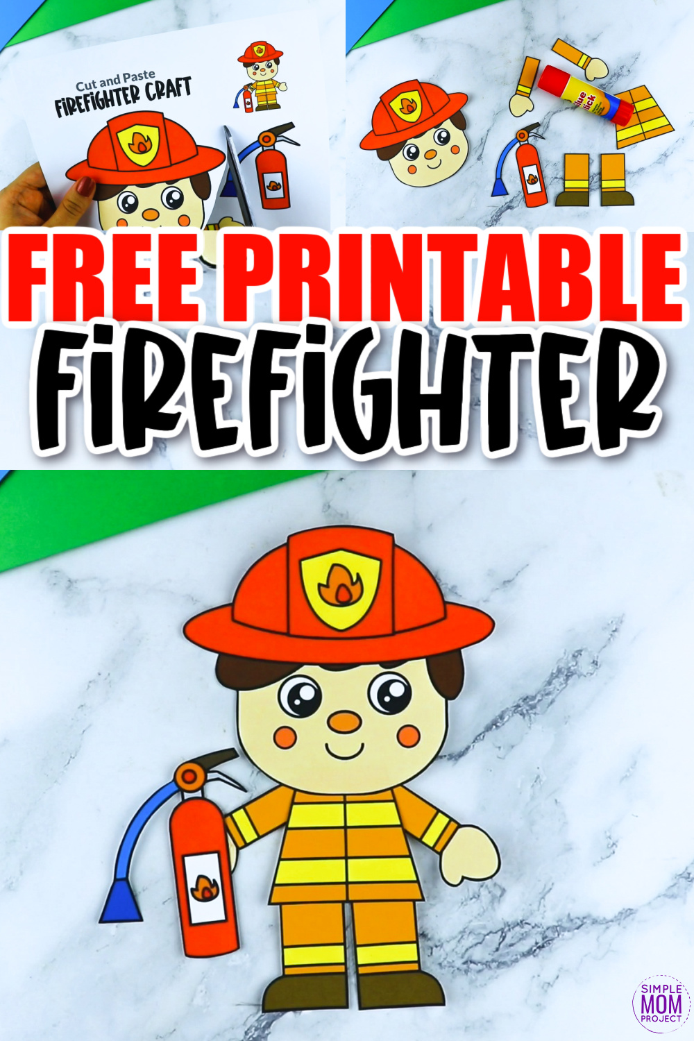 Free Printable Firefighter Craft Template Simple Mom Project