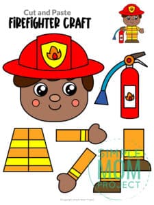Free Printable Firefighter Craft Template – Simple Mom Project
