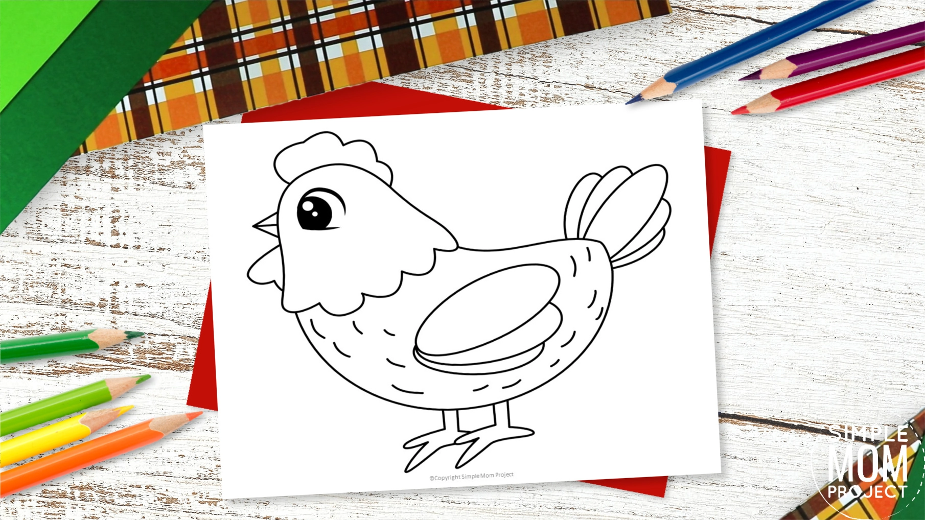 Free Printable Chicken Template for Preschoolers toddlers kindergarten kids 3