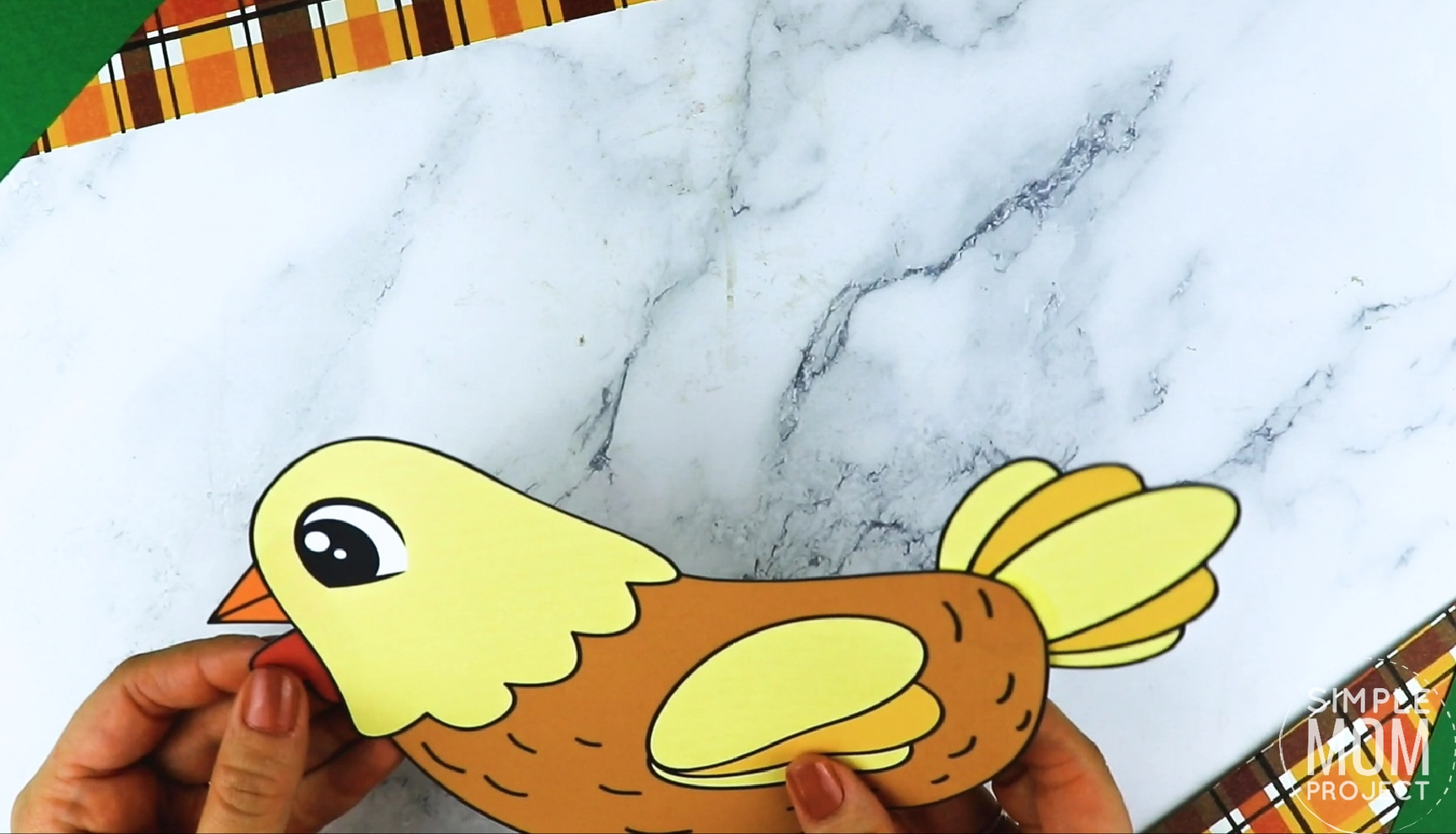 Free Printable Farm Chicken Craft and Chick Craft Kids Preschoolers toddlers