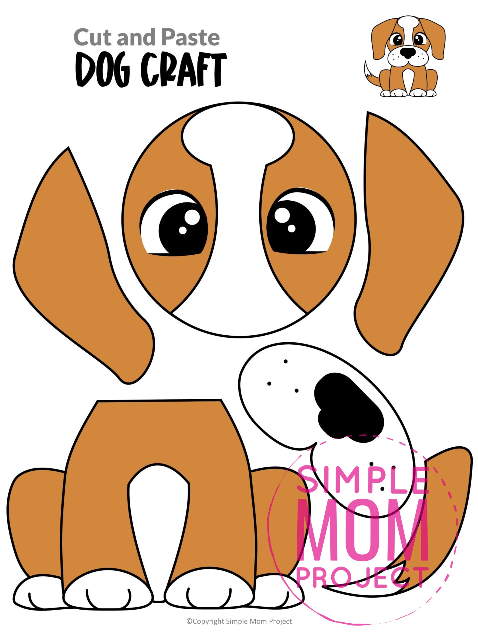 Free Printable Dog Craft Template – Simple Mom Project