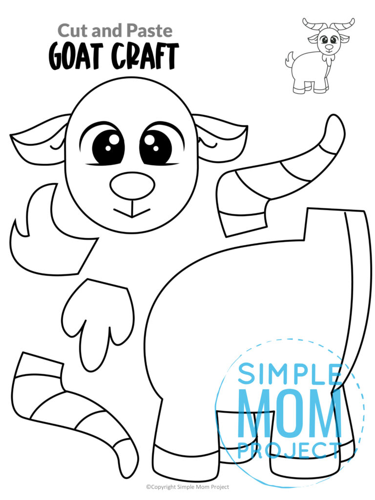 Free Printable Goat Craft Template - Simple Mom Project