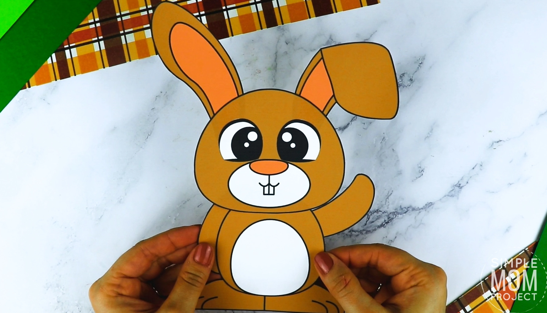Free Printable Farm Rabbit Craft Bunny Craft for Kids Preschoolers toddlers