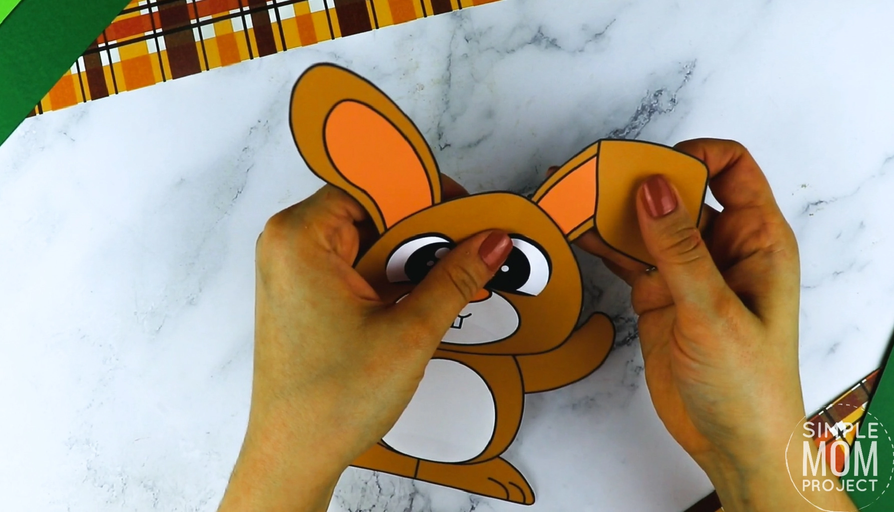 Free Printable Farm Rabbit Craft Bunny Craft for Kids Preschoolers toddlers