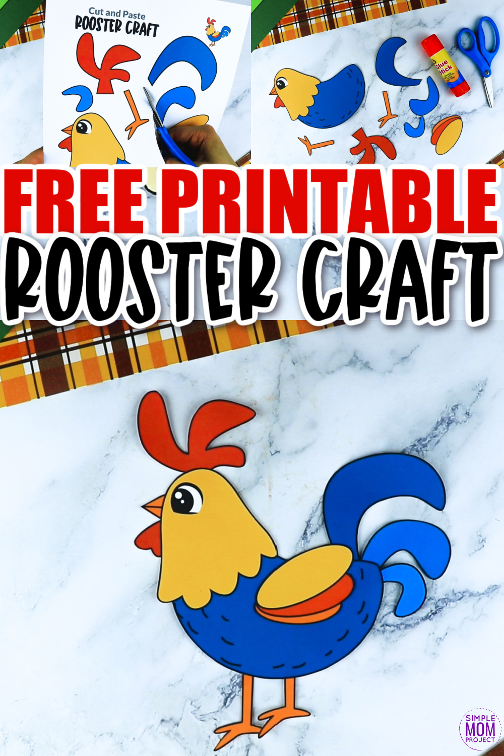 Free Printable Rooster Craft Template Simple Mom Project