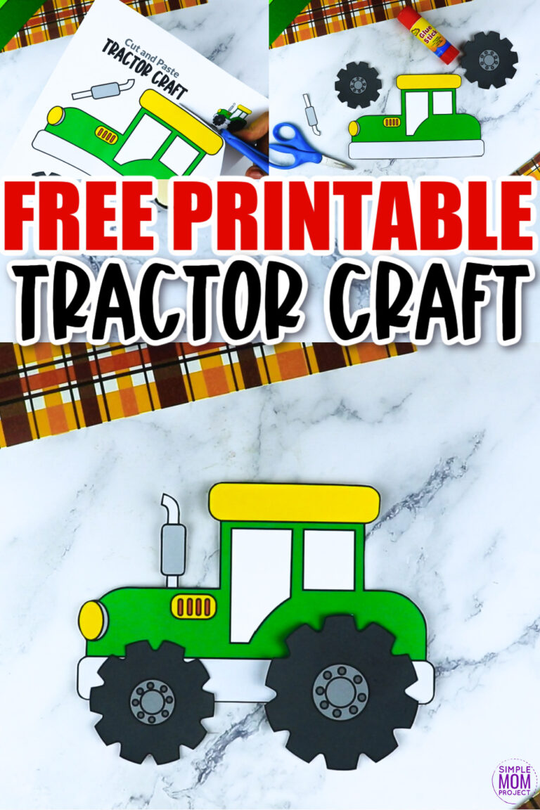 Free Printable Tractor Craft Template Simple Mom Project