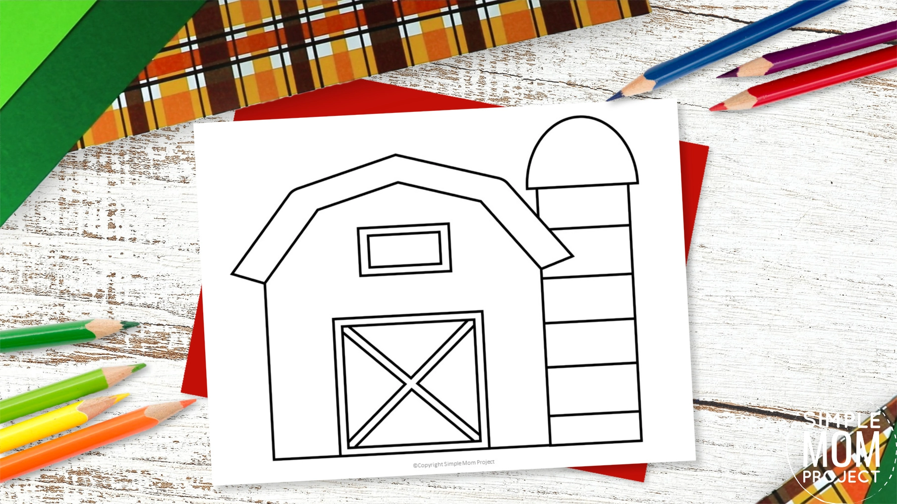 Free Printable Barn Template Simple Mom Project