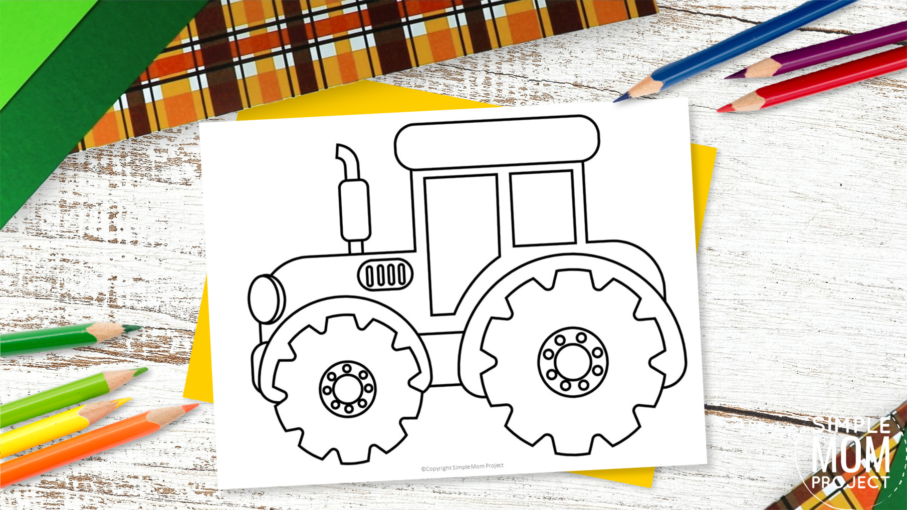 Free Printable Tractor Template - Simple Mom Project