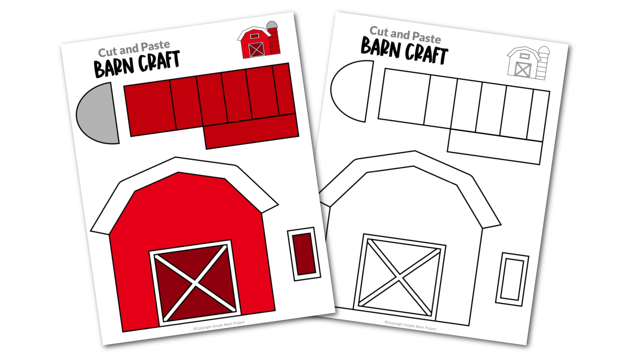 Free Printable Barn Craft Template – Simple Mom Project