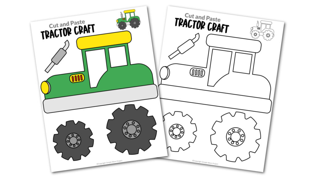 Free Printable Tractor Craft Template - Simple Mom Project