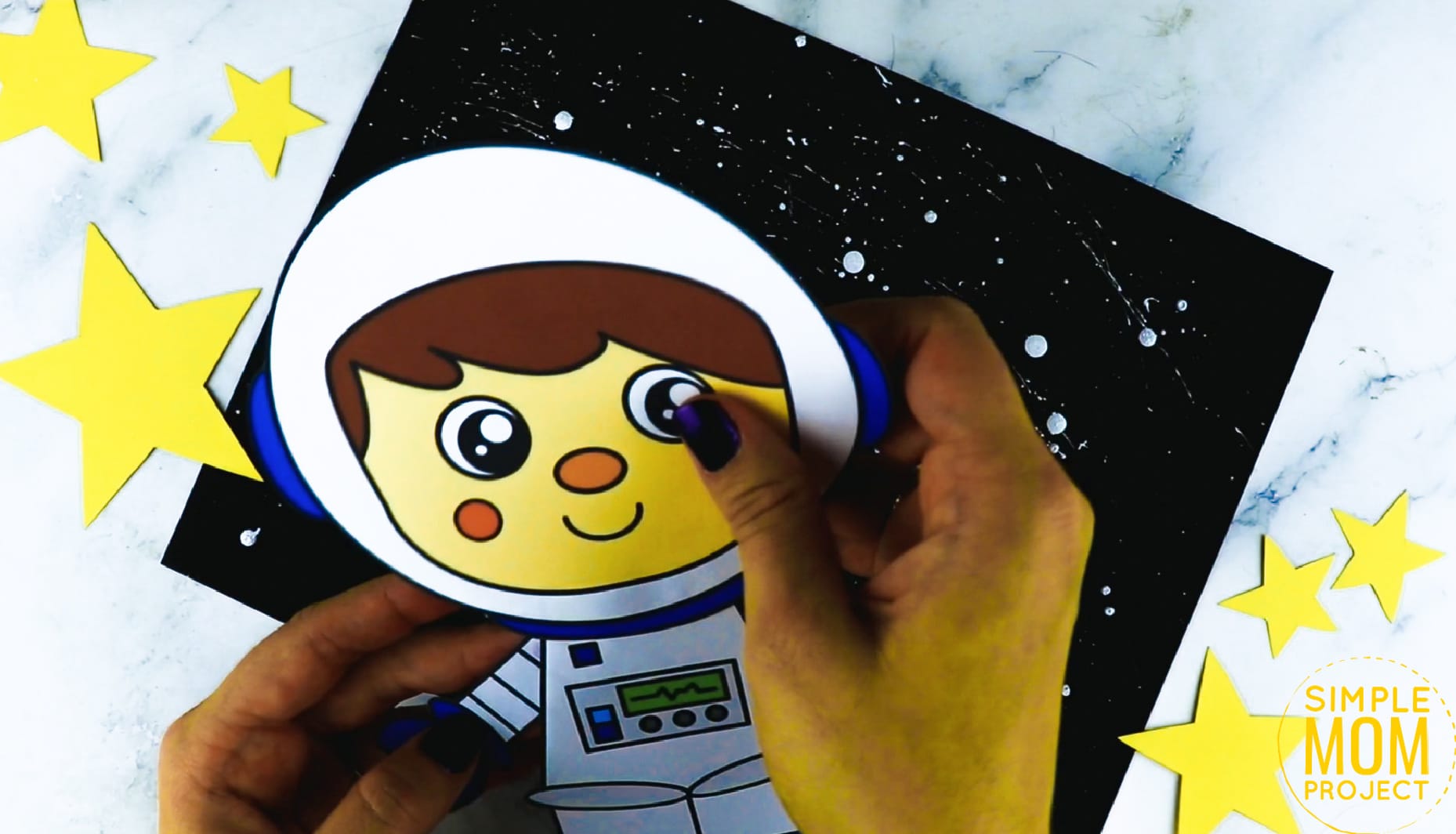 Printable Astronaut Craft for Preschoolers, Toddlers and Kindergartners