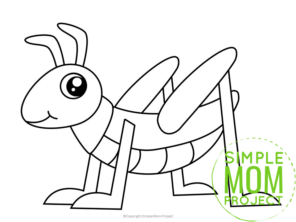 Free Printable Grasshopper Template Simple Mom Project