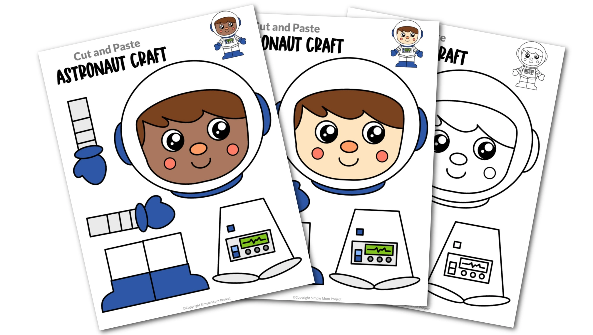 Astronaut Craft With Printable Template Simple Mom Project