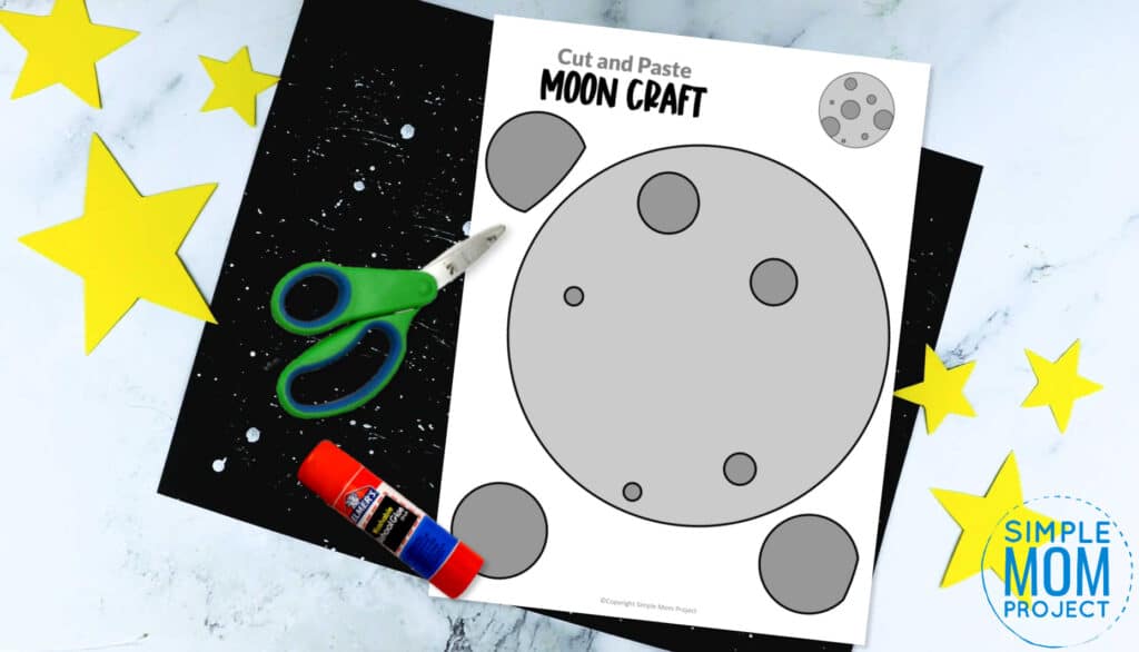Free Printable Moon Craft for Preschoolers, Toddlers and Kindergartners