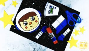 Astronaut Craft With Printable Template - Simple Mom Project