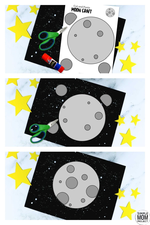 Printable Moon Craft for Preschoolers, Toddlers and Kindergartners