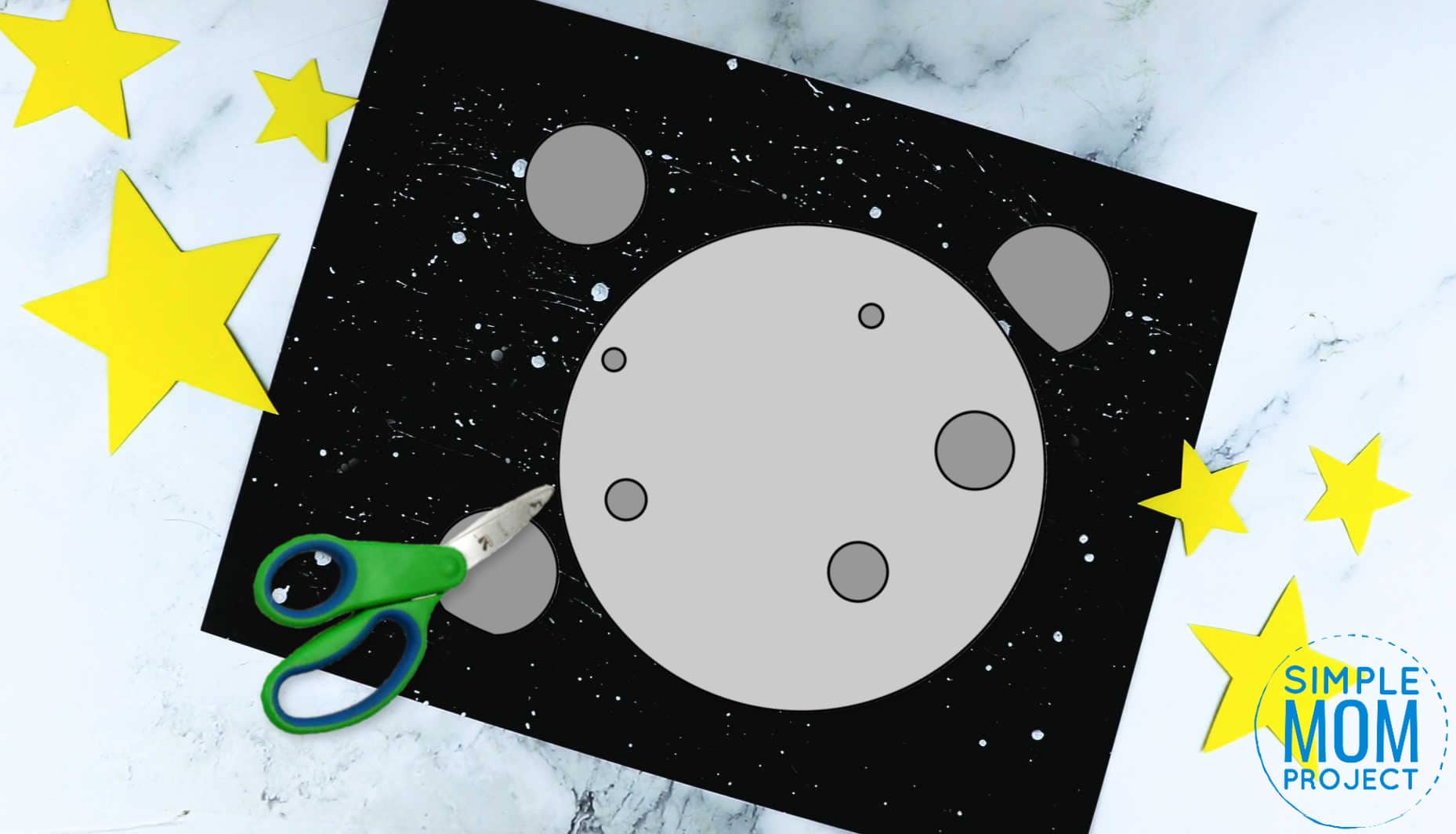 Printable Moon Craft for Preschoolers, Toddlers and Kindergartners