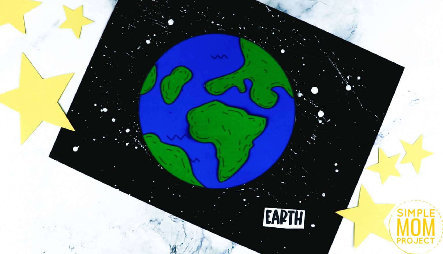 Cut and Paste Earth Craft with Earth Template - Simple Mom Project