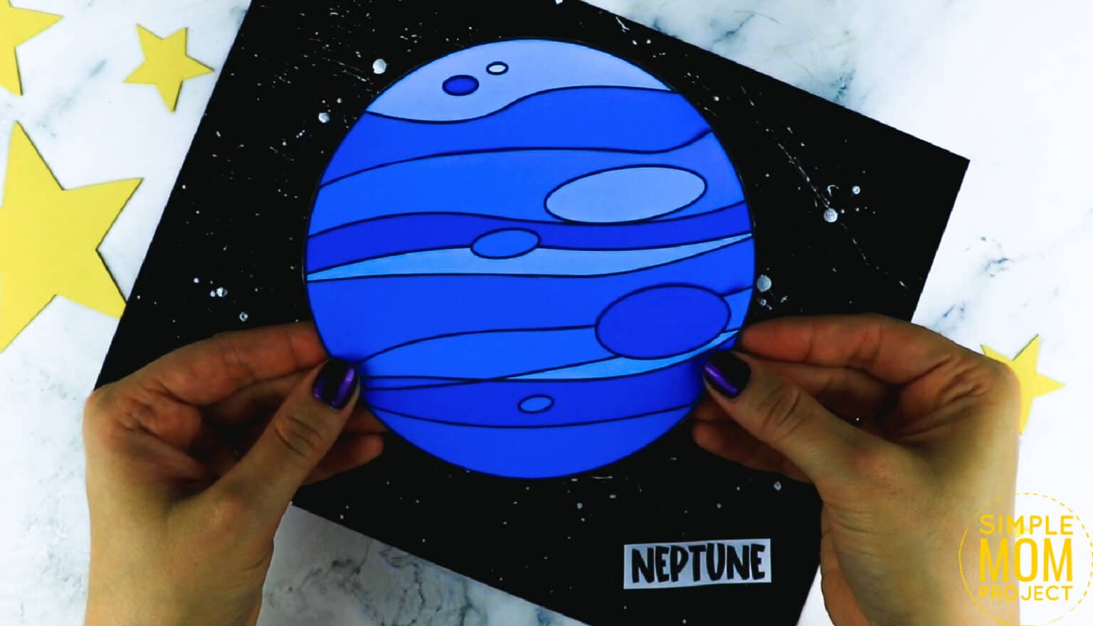 Neptune Craft with Printable Neptune Template - Simple Mom Project