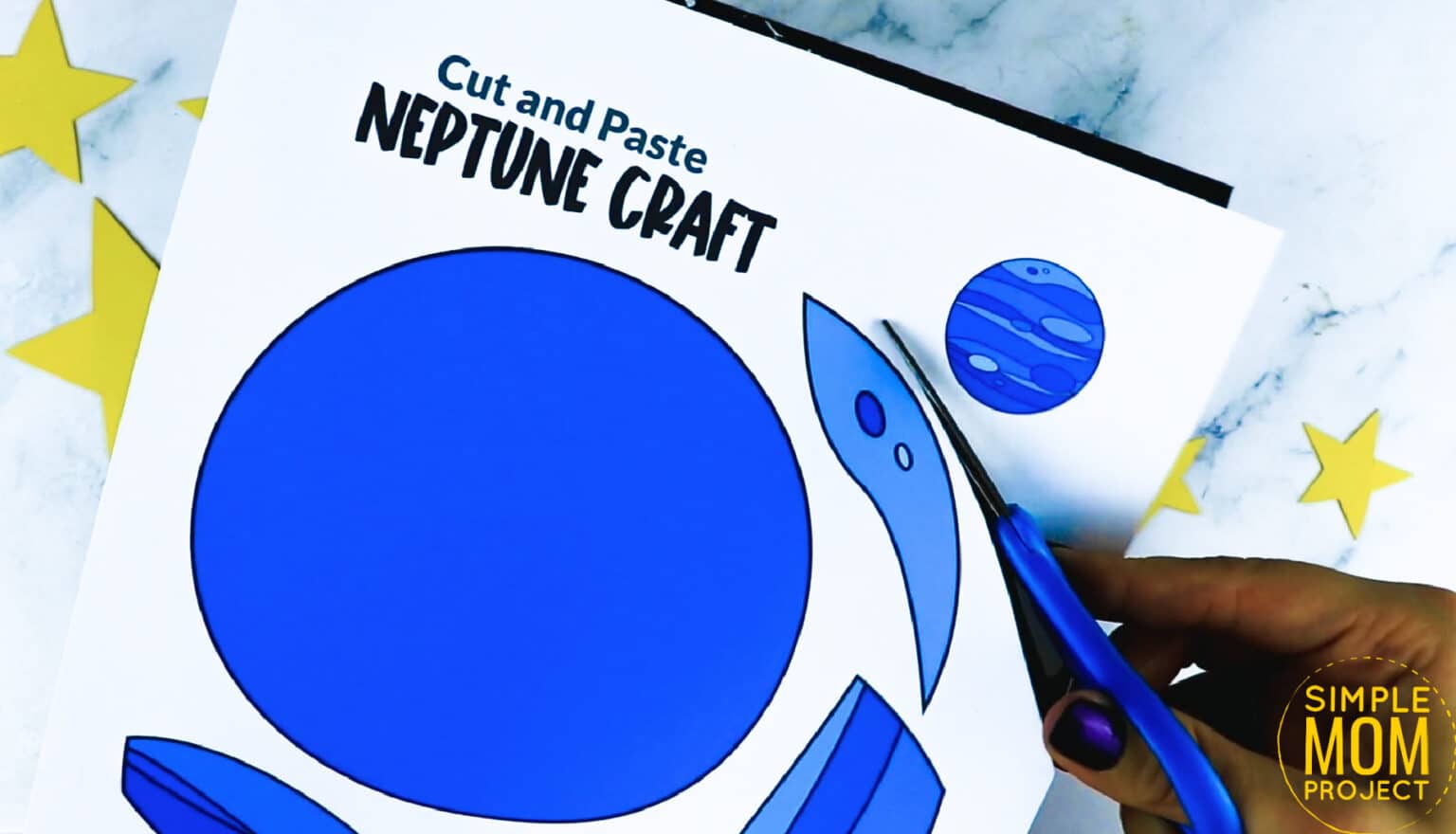 Neptune Craft with Printable Neptune Template - Simple Mom Project