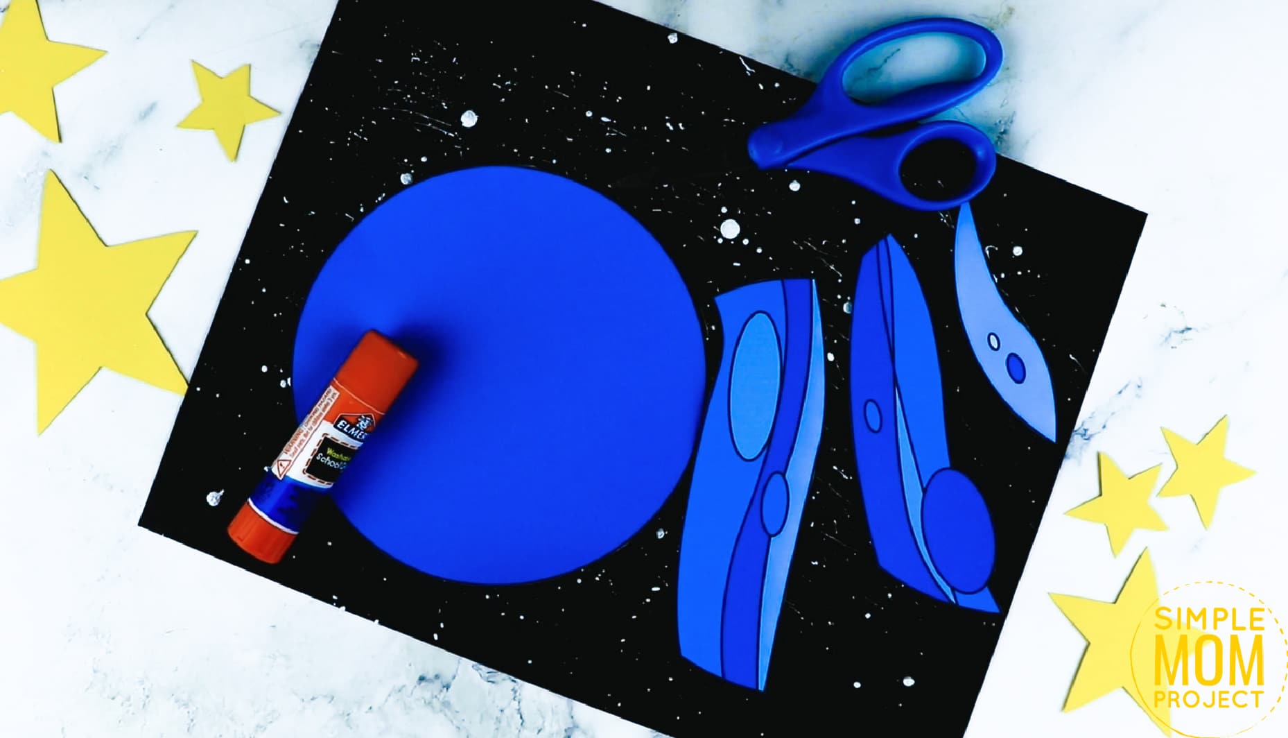 Neptune Craft with Printable Neptune Template - Simple Mom Project