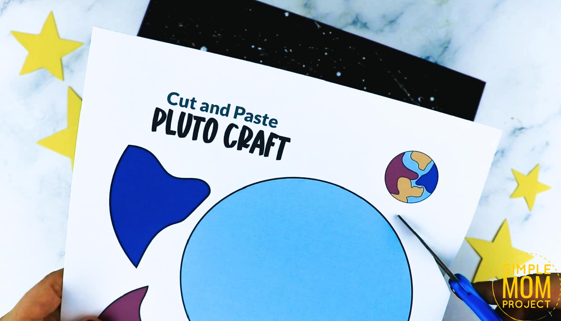 Printable Planet Pluto Craft for Preschoolers, Toddlers and Kindergartners