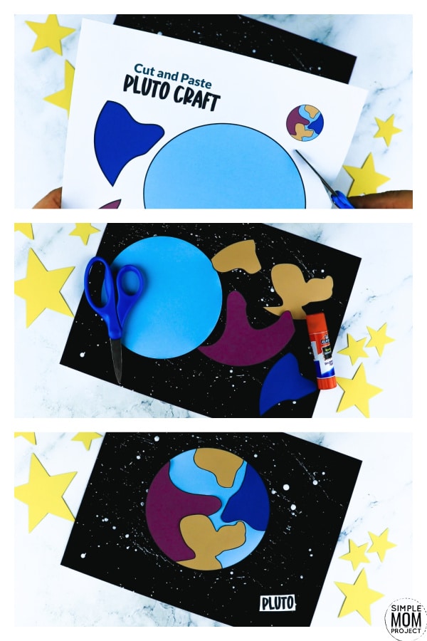 Printable Planet Pluto Craft for Preschoolers, Toddlers and Kindergartners