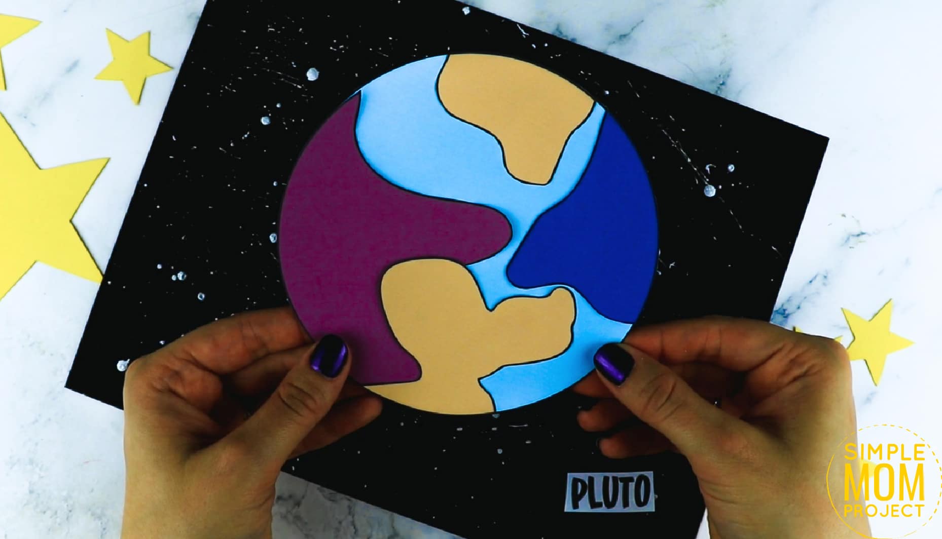 Printable Planet Pluto Craft for Preschoolers, Toddlers and Kindergartners