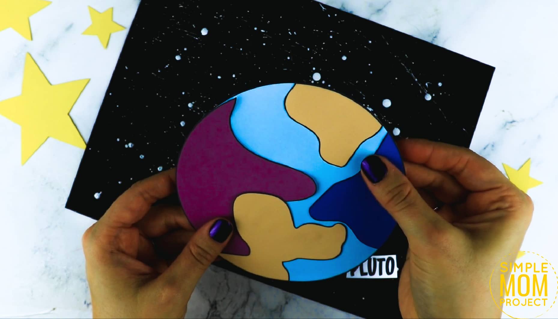 Printable Planet Pluto Craft for Preschoolers, Toddlers and Kindergartners