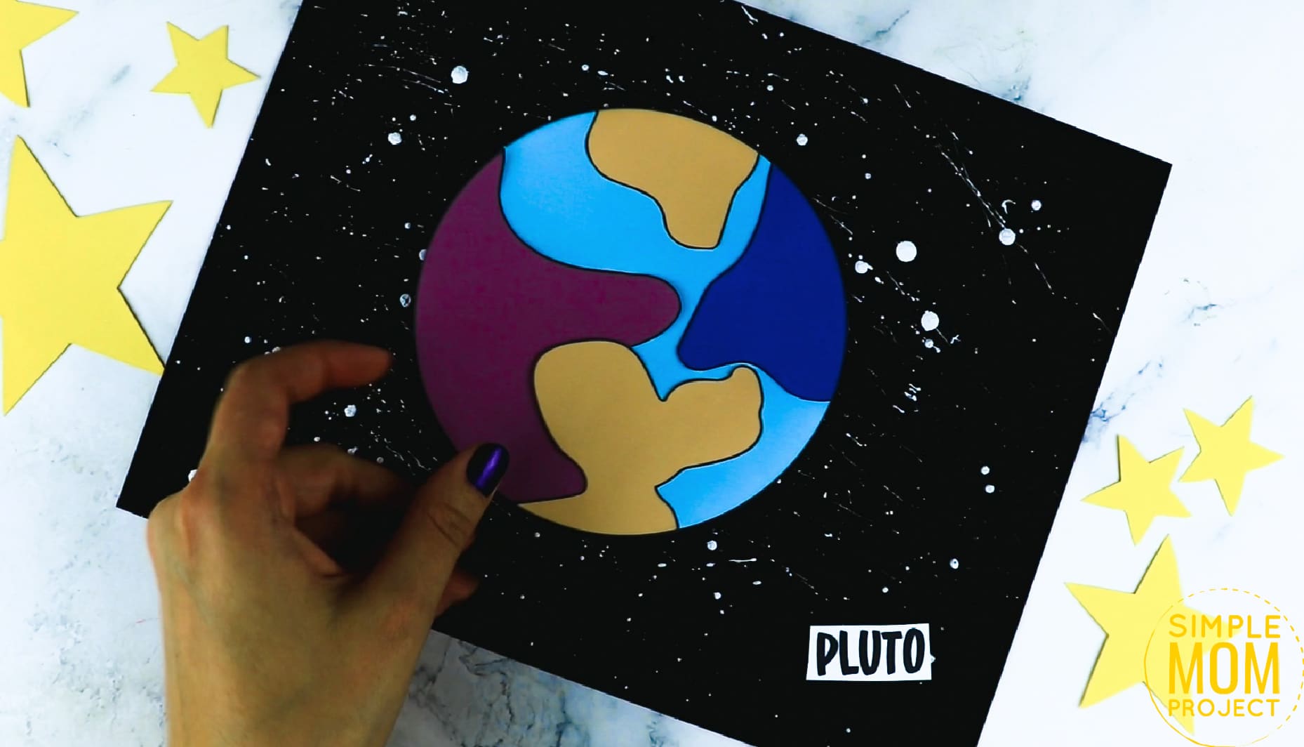 Printable Planet Pluto Craft for Preschoolers, Toddlers and Kindergartners