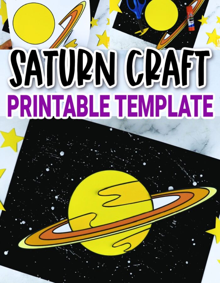 Are you looking for a fun way to learn about the planet Saturn? Why not gather some fun facts, coloring utensils and our printable Saturn planet craft template and do this outer space crafts with your preschooler, toddler, and kindergarten age kids! Click now to download and print our Saturn template today!