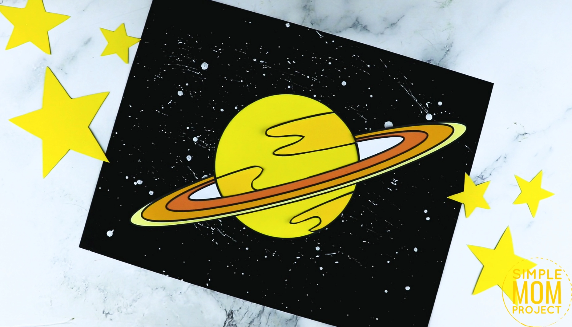 color planet saturn craft project