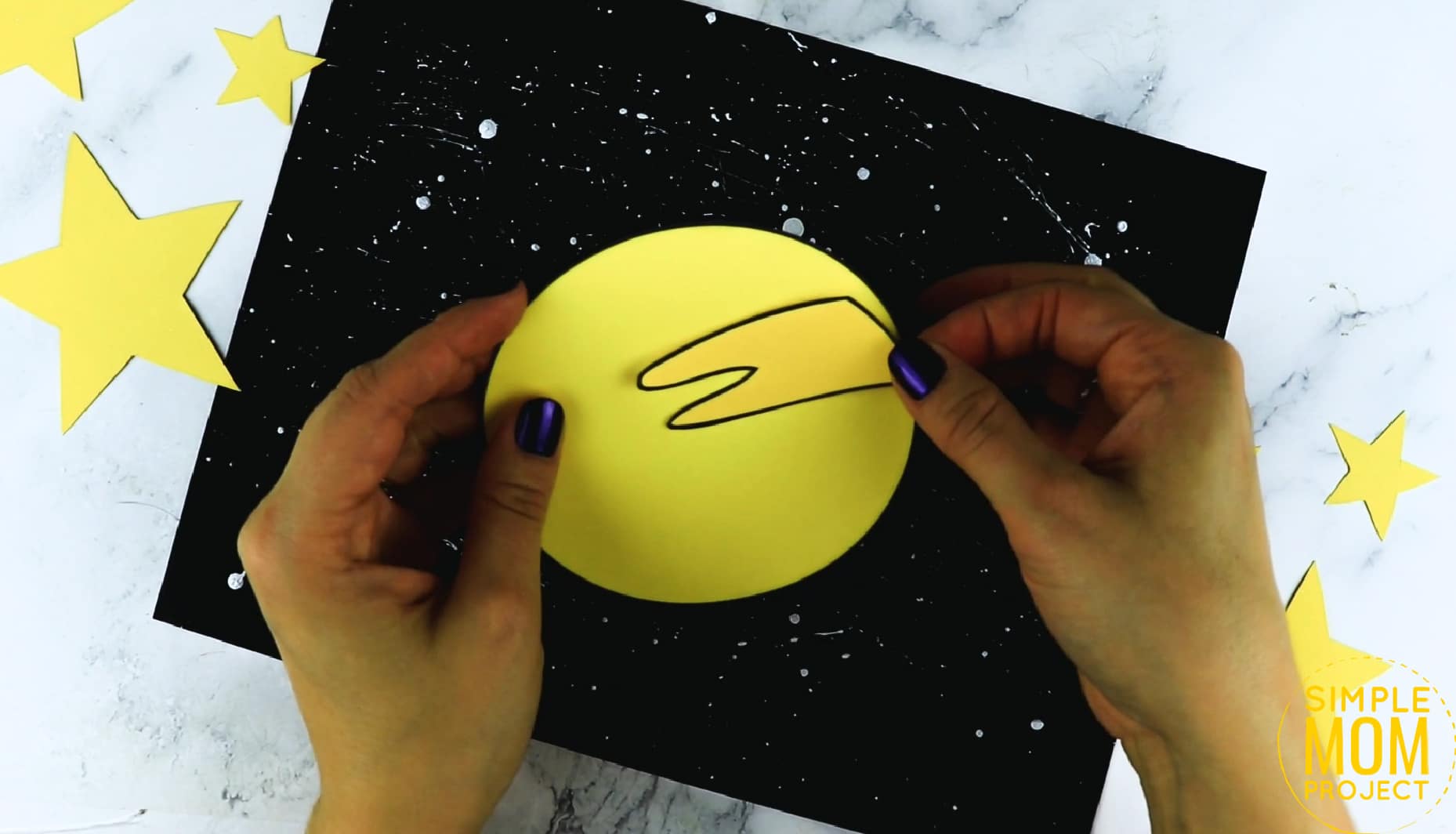 Cut and Paste Saturn Craft with Saturn Template – Simple Mom Project