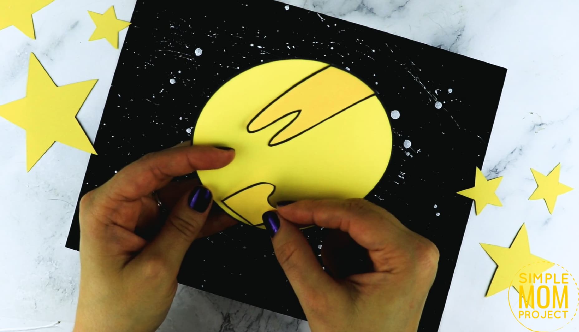 Cut and Paste Saturn Craft with Saturn Template – Simple Mom Project