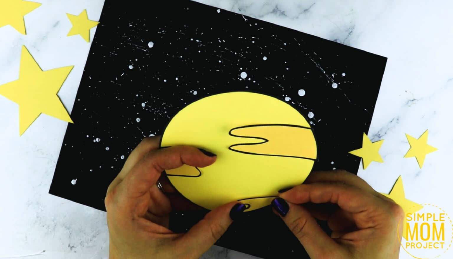 Cut and Paste Saturn Craft with Saturn Template – Simple Mom Project