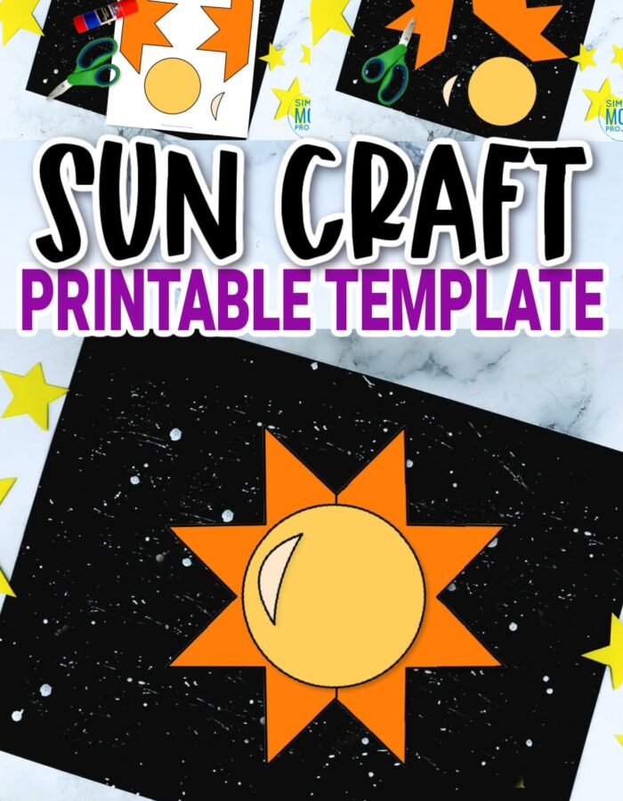Pinterest is full of tissue paper, handprint, and construction paper sun crafts. But why not grab our printable yellow sun craft template? This printable paper sun craft is fun for kids of all ages, including preschool, toddler, and kindergarten age kids. Fill the classroom with these simple sun art crafts today!