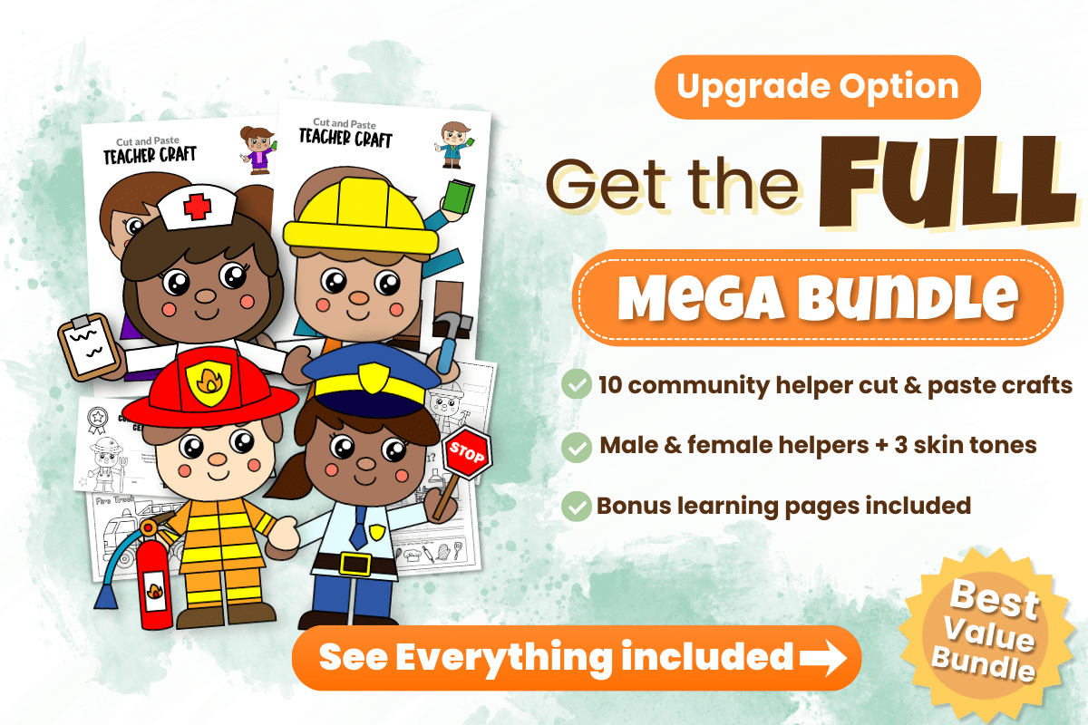 community helpers mega bundle printable crafts for kids preschool kindergarten no prep activities