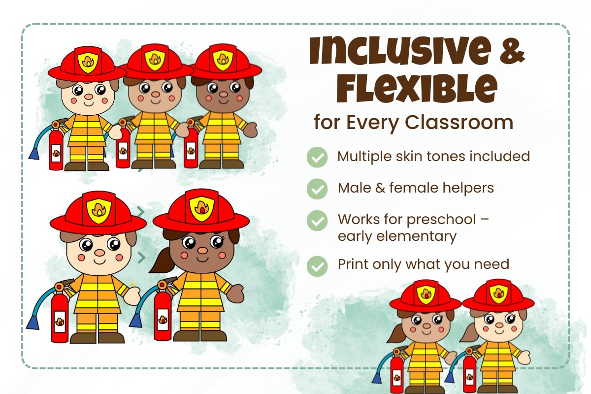 community helper worksheets for kids tracing labeling coloring printable preschool kindergarten