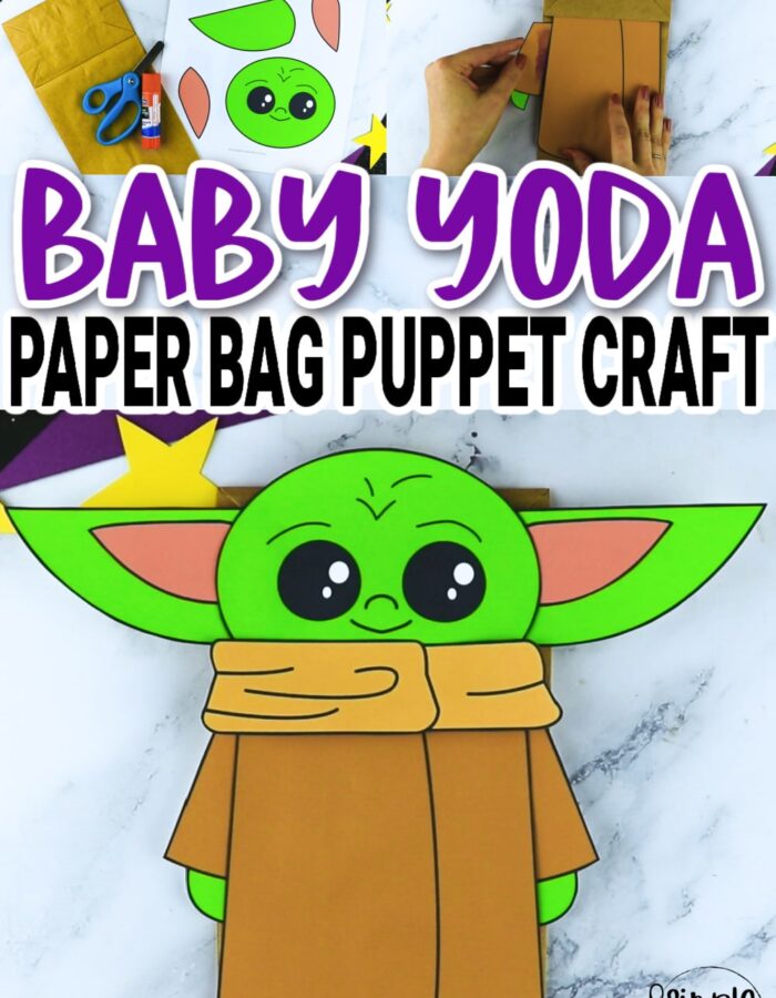 Printable Baby Yoda Paper Bag Star Wars Craft for Kids Preschoolers toddlers