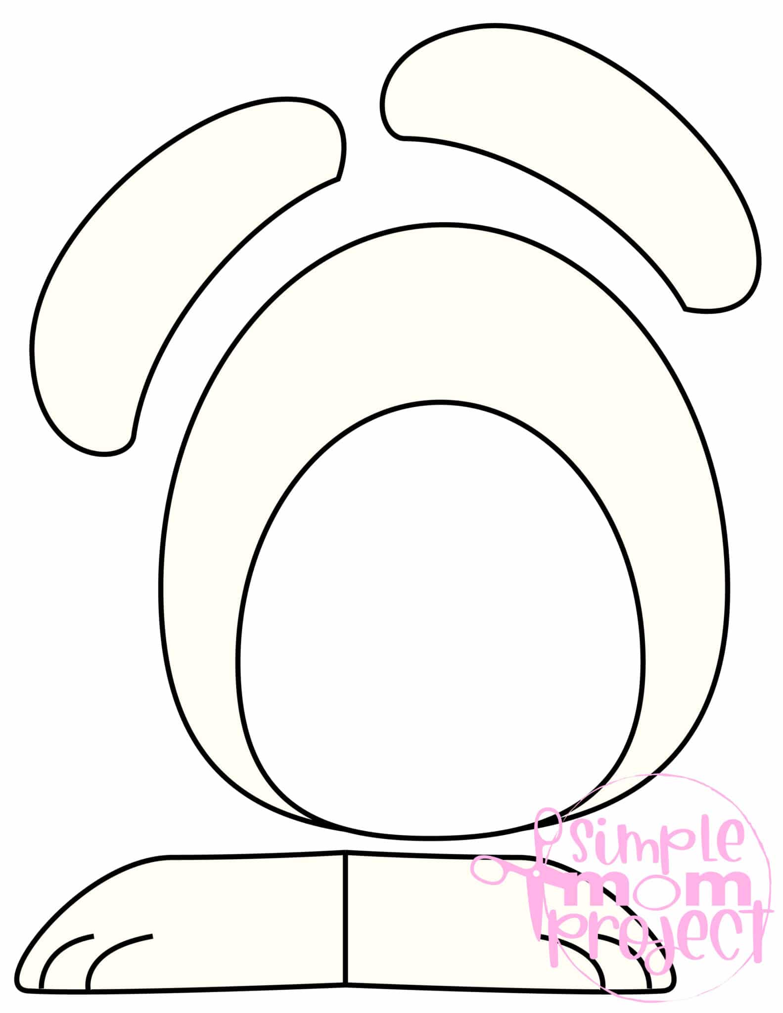 Printable Bunny Rabbit Paper Bag Puppet Template Simple Mom Project