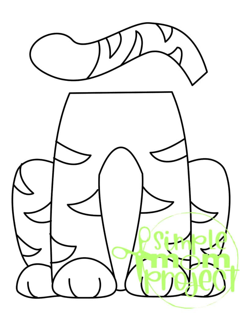 Printable Cat Paper Bag Puppet Template Simple Mom Project