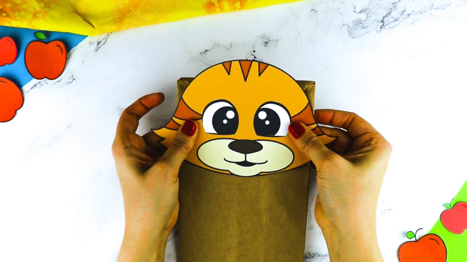 Printable Cat Paper Bag Puppet Template Simple Mom Project