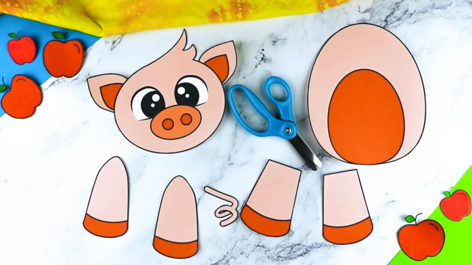 Printable Pig Paper Bag Puppet Template - Simple Mom Project