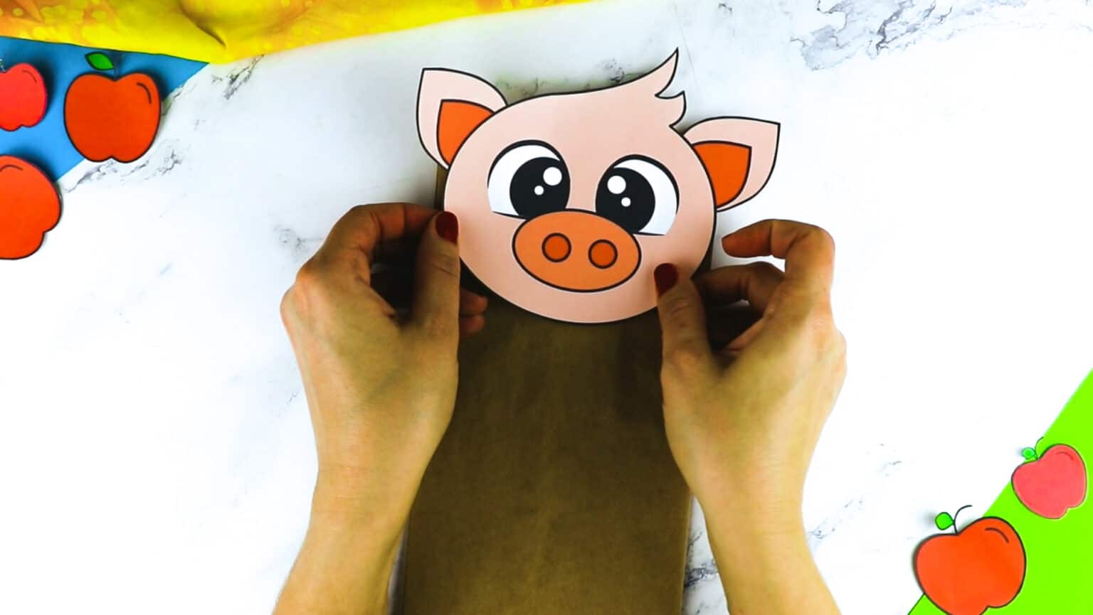 Printable Pig Paper Bag Puppet Template - Simple Mom Project