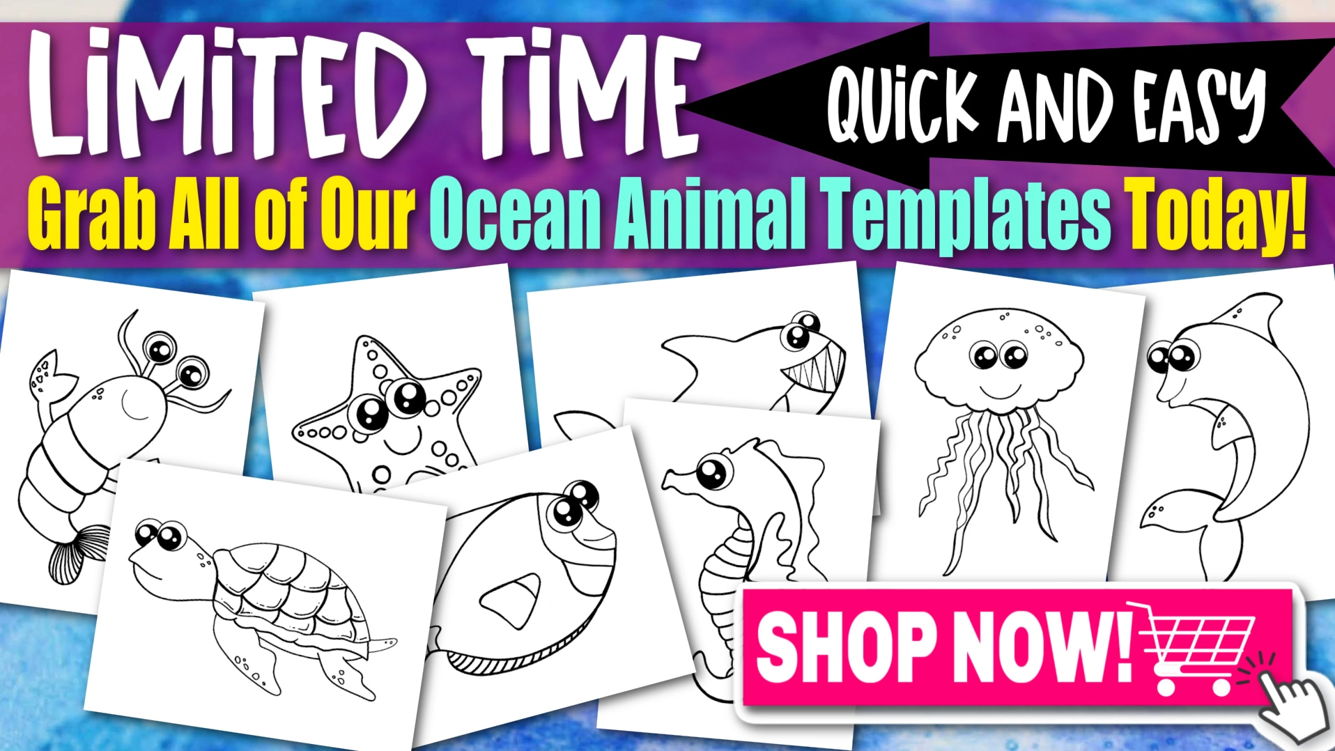 coral reef template printables