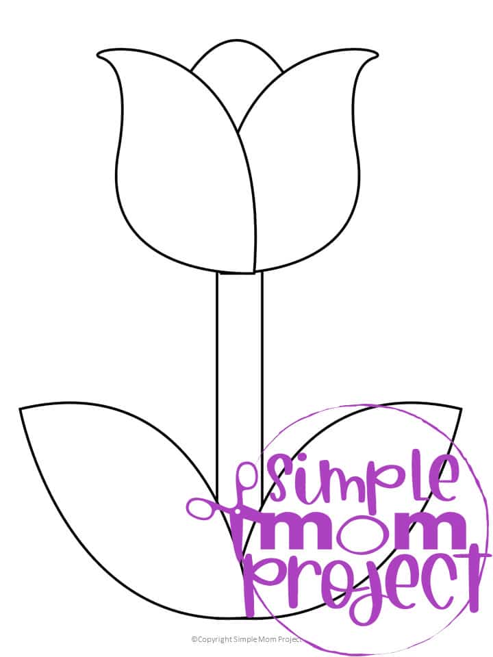 Free Printable Tulip Template Simple Mom Project