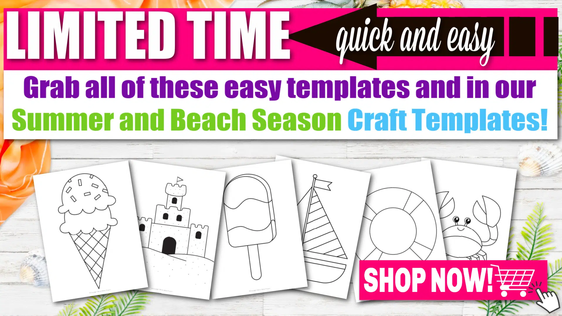 Palm Tree Template, Summer Displays