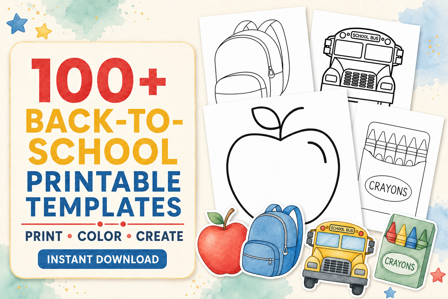 100+ back-to-school printable templates for preschool and kindergarten