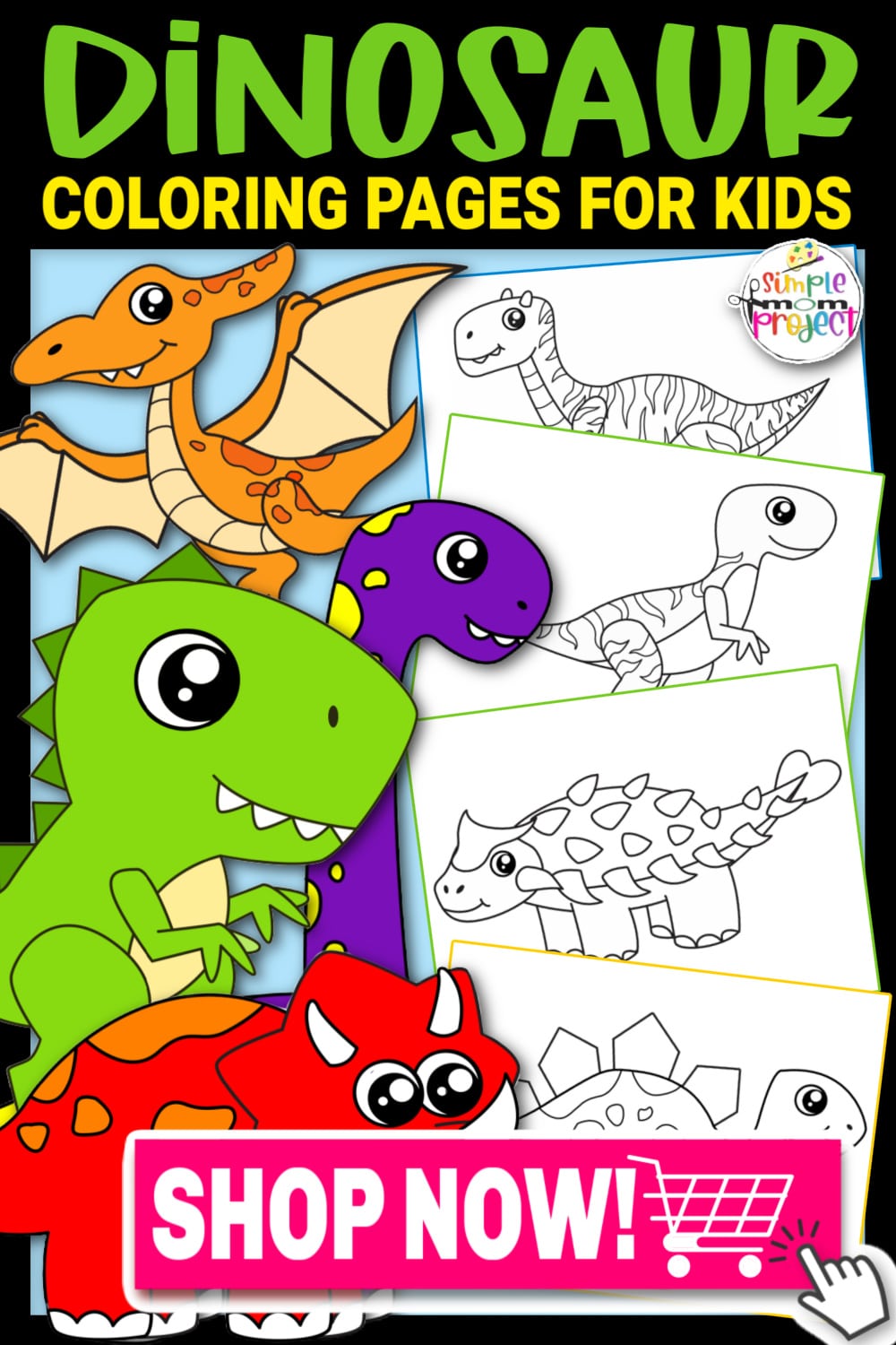 dinosaur outline coloring pages